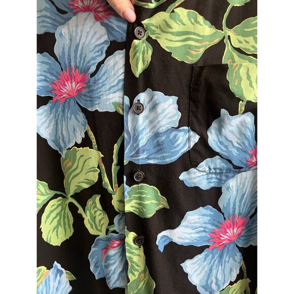 POLO SPORT RALPH LAUREN Men's Floral Hawaiian Tiki Button Front Shirt Top Sz XL - Picture 4 of 10